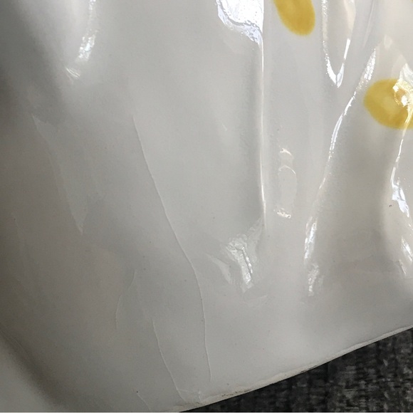 Schmid Design Ceramic Yellow Polka Dot Frog Creamer Vase Pitcher - Picture 10 of 12